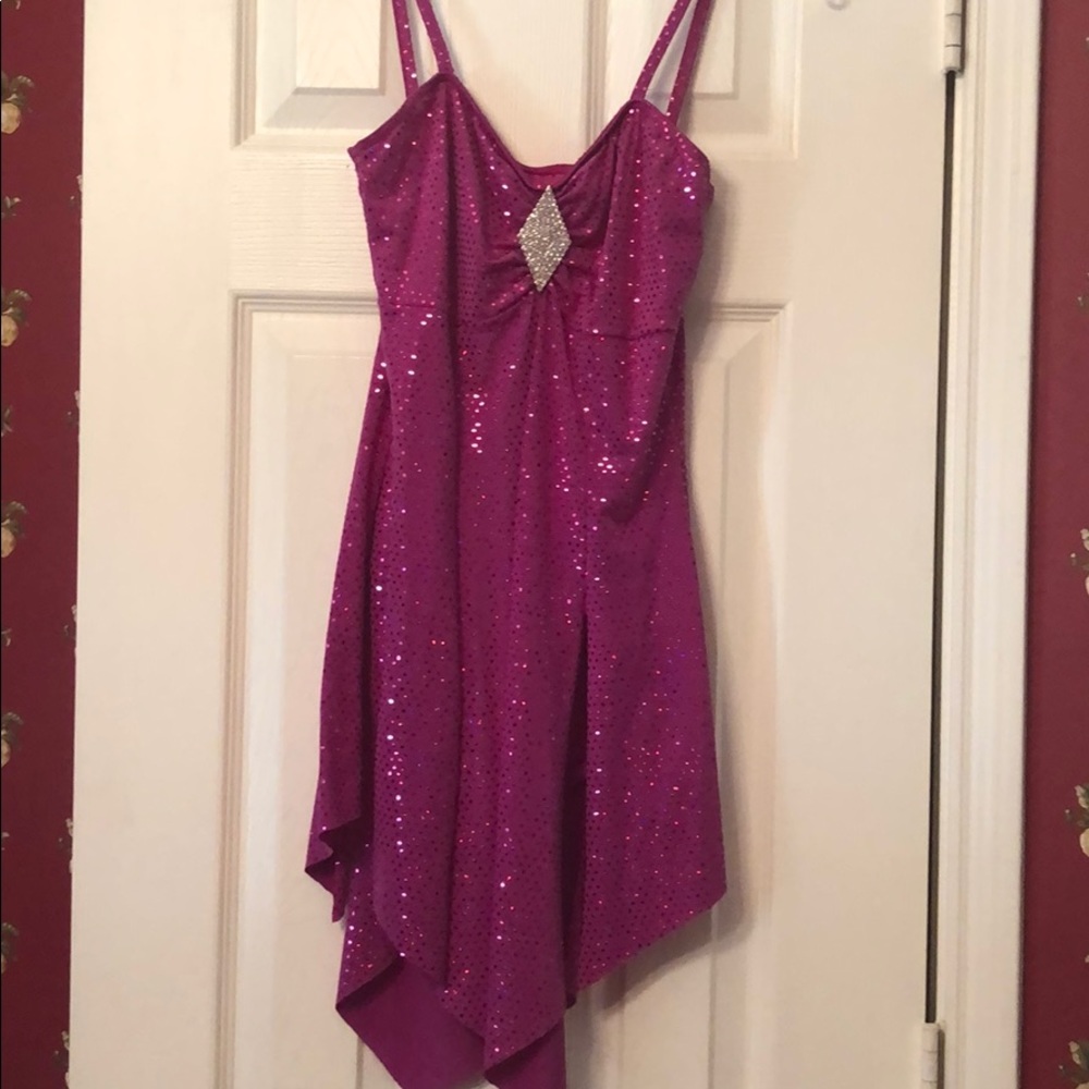 Pink fuschia dance dress